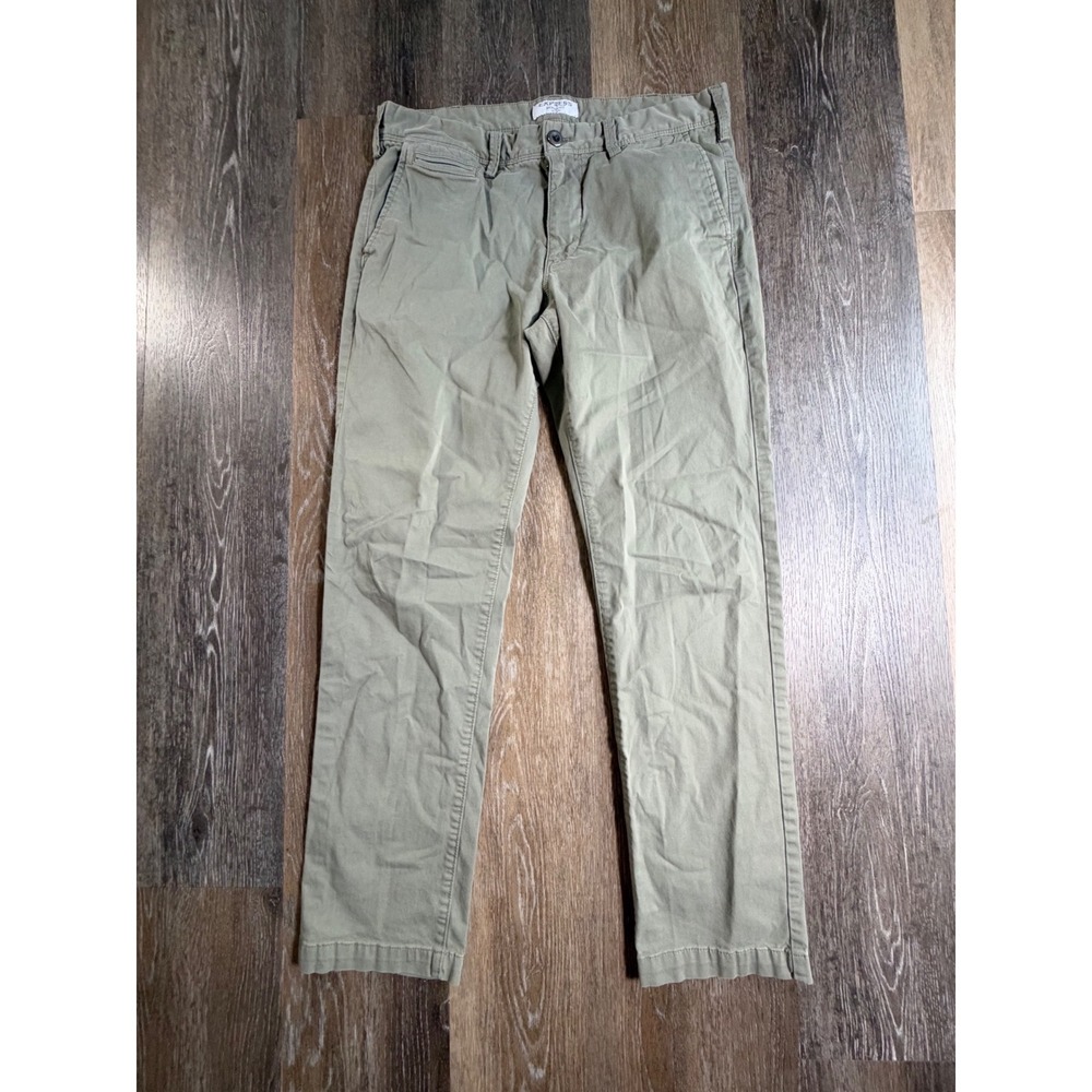 Express Chino Pants Mens 31x30 Olive Green Skinny Fit Stretch Cotton Trousers